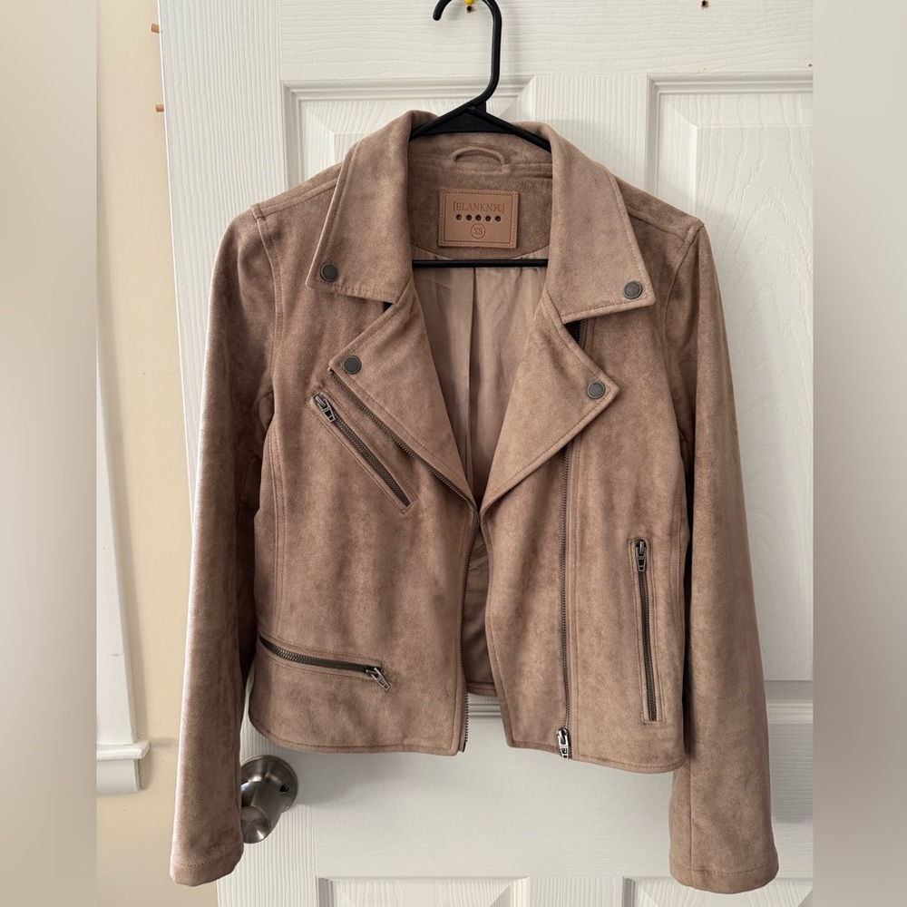Blank NYC Moto Jacket mushroom brown